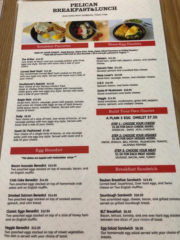 Pelican Grill - Seabrook, TX menu_pic