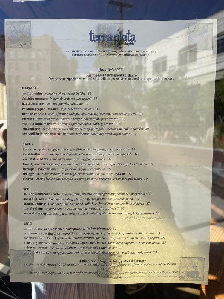 Terra Plata - Seattle, WA menu_pic