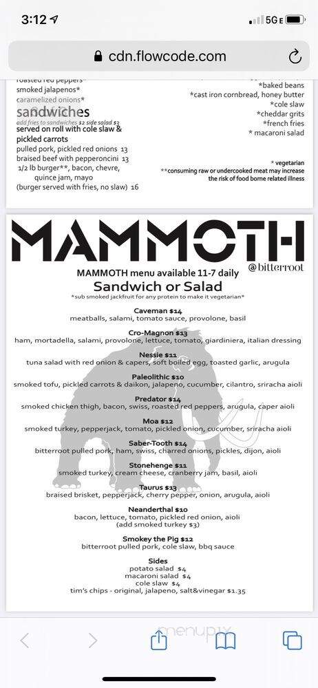 Bitterroot BBQ - Seattle, WA menu_pic