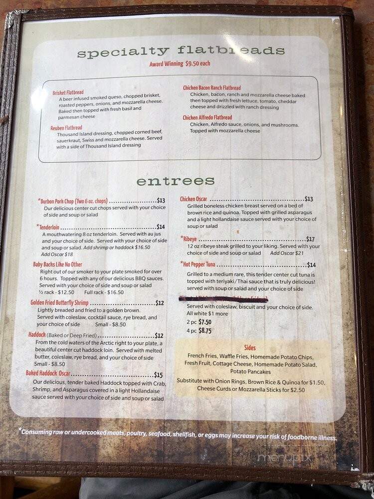 Outpost Pub Provisions - Sherwood, WI menu_pic