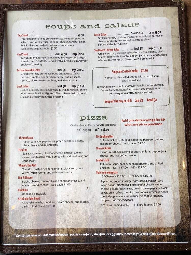 Outpost Pub Provisions - Sherwood, WI menu_pic