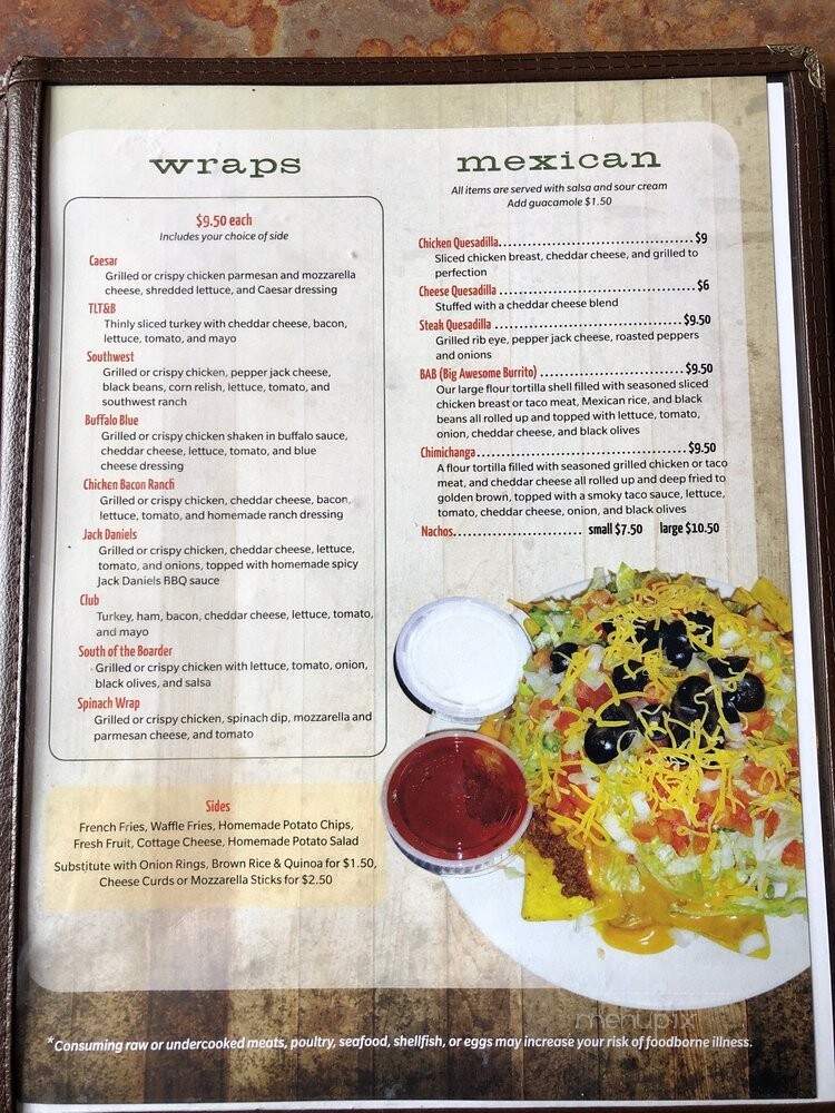 Outpost Pub Provisions - Sherwood, WI menu_pic