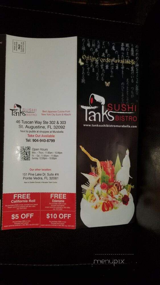 Sushi Bistro - St Augustine, FL menu_pic
