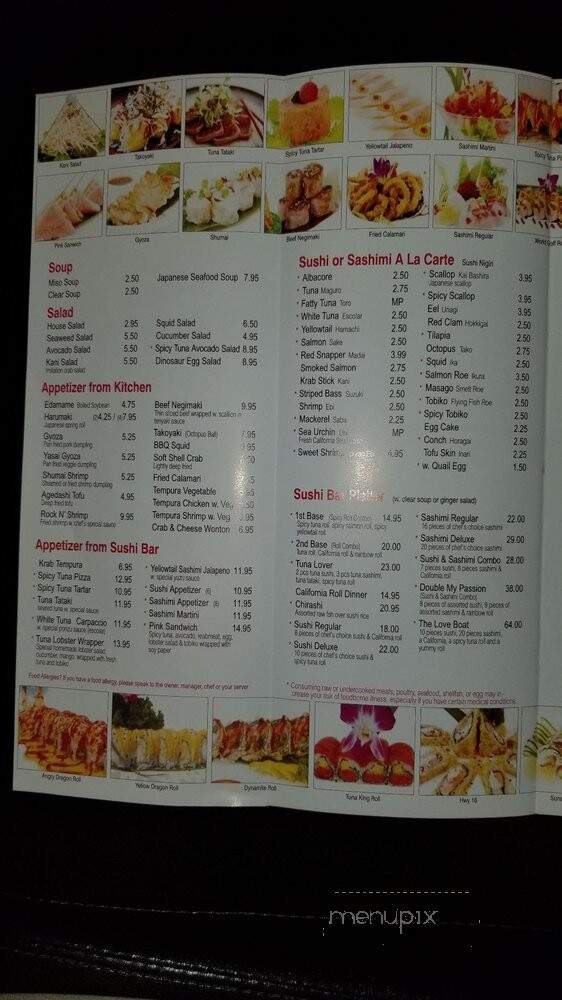 Sushi Bistro - St Augustine, FL menu_pic