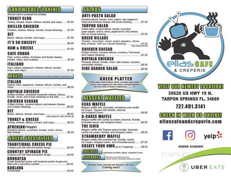 @Cafe - Tarpon Springs, FL menu_pic