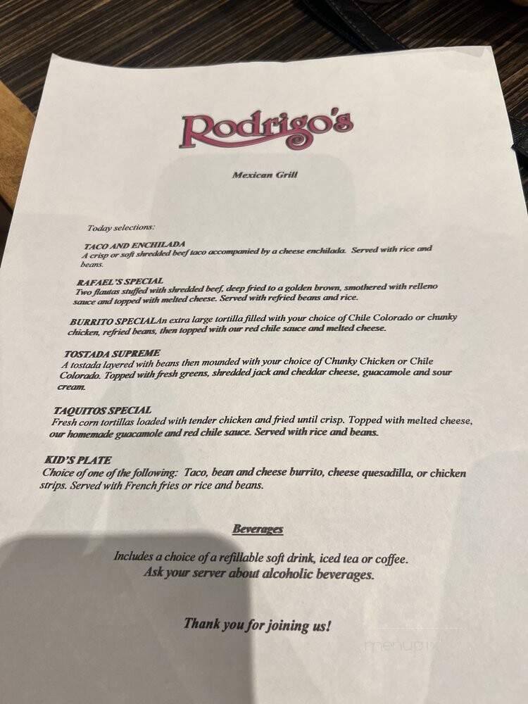 Rodrigos Mexican Grill - Temecula, CA