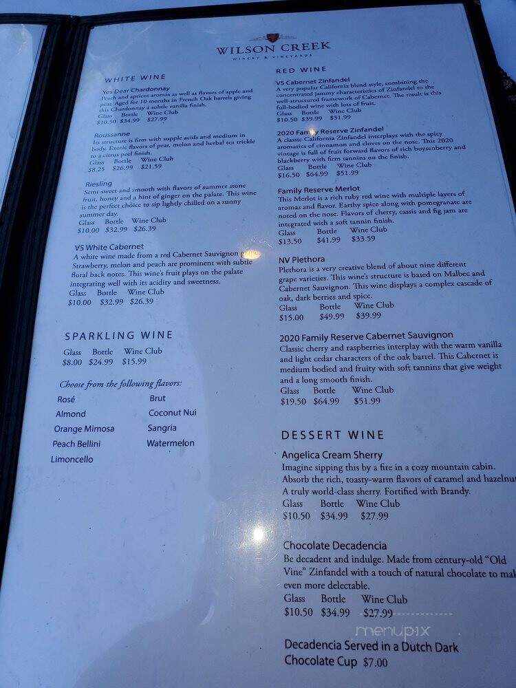 Creekside Grille - Temecula, CA menu_pic