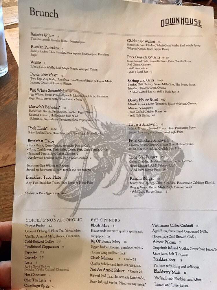 Down House - Houston, TX menu_pic