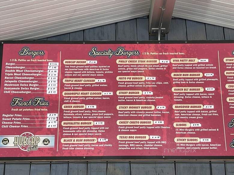 Hubcap Grill - Houston, TX menu_pic