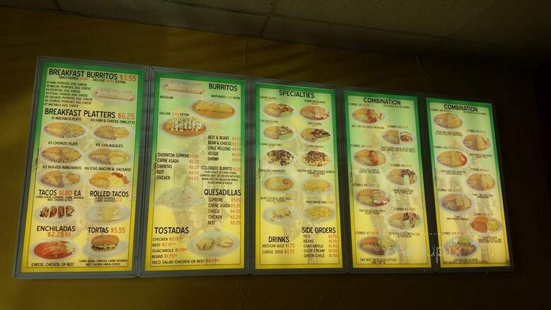 El Azteca - Thornton, CO menu_pic
