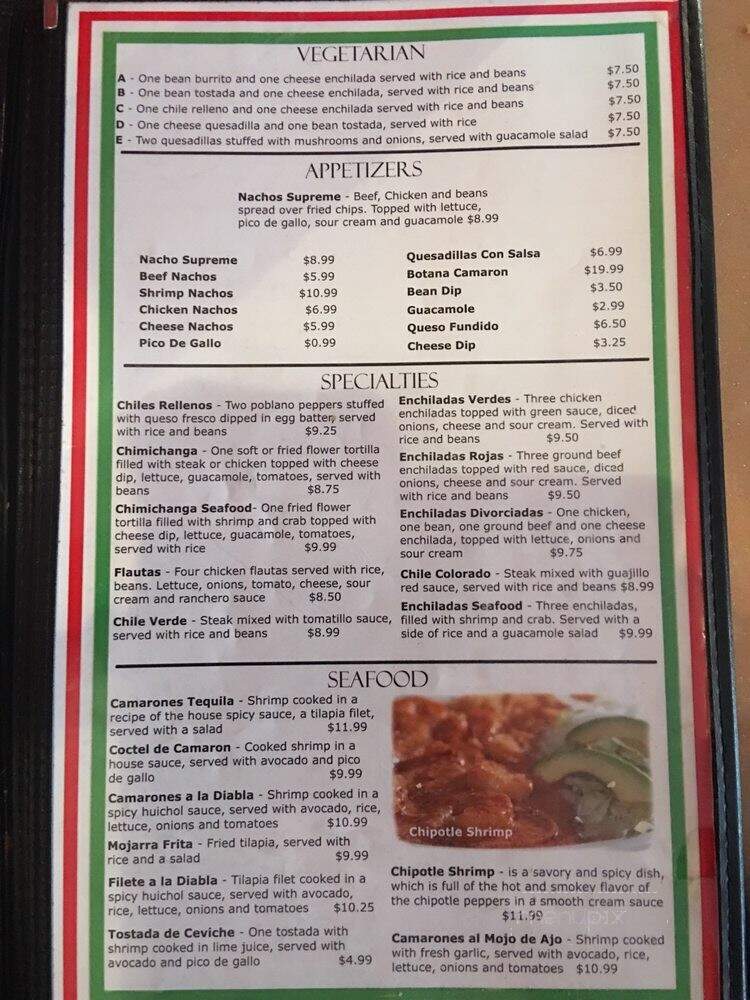 Casa Tequila Authentic Mexican Grill - Tiffin, IA menu_pic