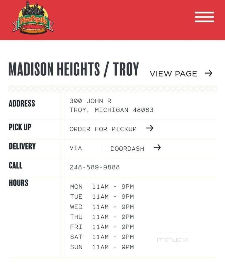Pizza Papalis - Troy, MI menu_pic