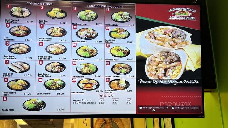 Muchas Gracias Mexican Food - Vancouver, WA menu_pic