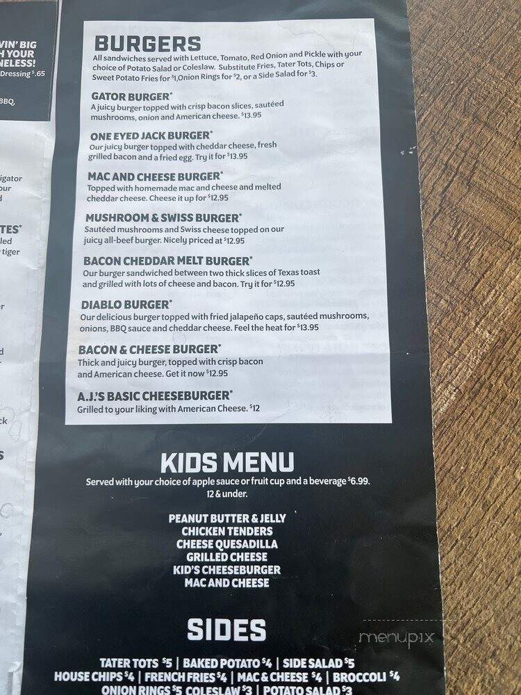 AJ Gator's Sports Bar Grill - Virginia Beach, VA menu_pic