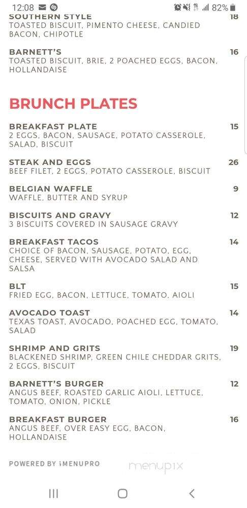Barnett's Pub - Waco, TX menu_pic
