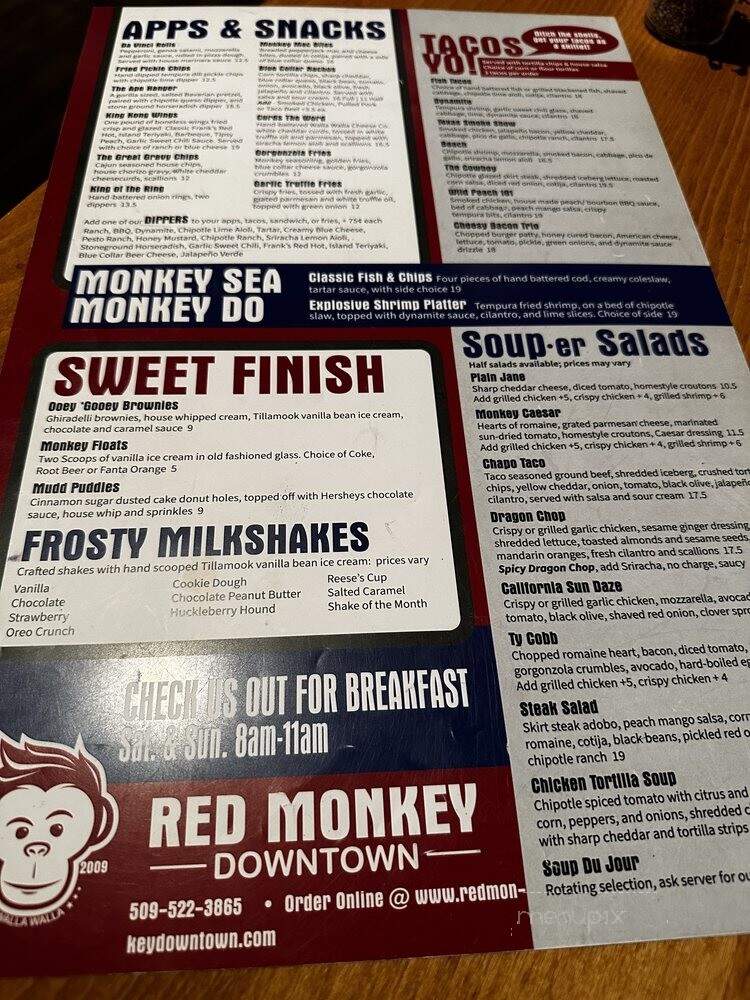 Red Monkey Downtown Lounge - Walla Walla, WA menu_pic