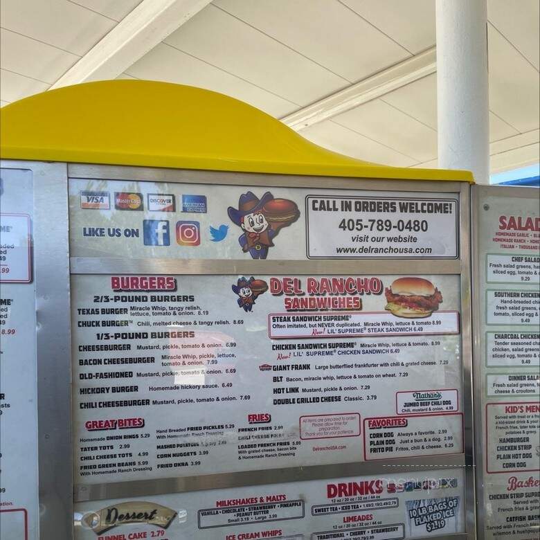 Del Rancho - Warr Acres, OK menu_pic