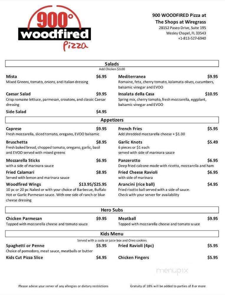 900 Degrees Woodfired Pizza - Wesley Chapel, FL