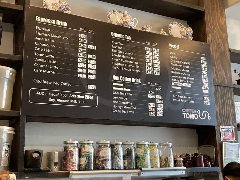Coffee Tomo - Los Angeles, CA menu_pic