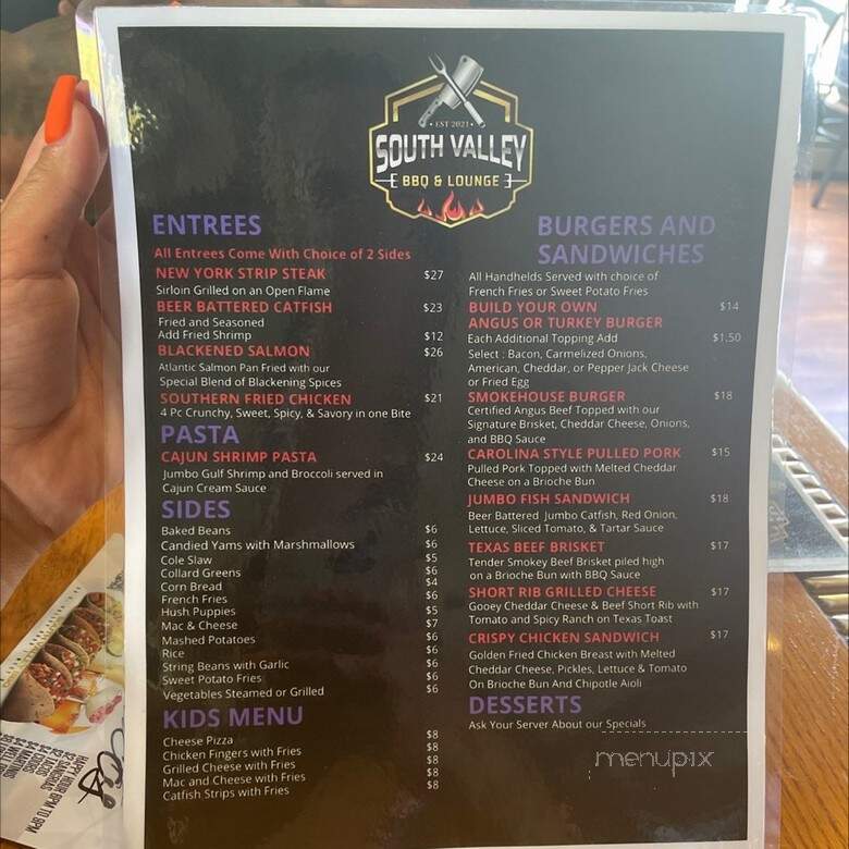 SuzyQue's BBQ Bar - West Orange, NJ menu_pic