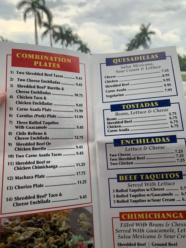 Anita's Mexican Grill - West Palm Beach, FL menu_pic