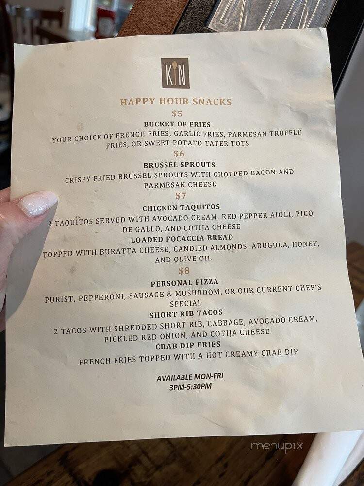 KIN Windsor - Windsor, CA menu_pic