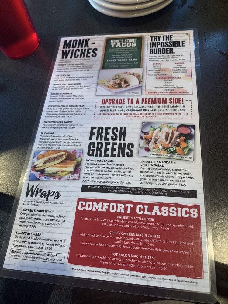 Monk's Bar Grill - Wisconsin Dells, WI