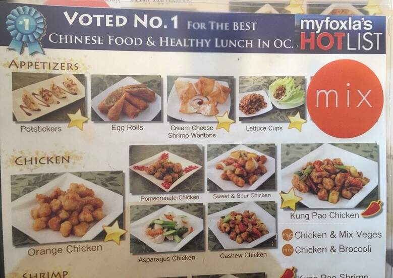 Mix Gourmet - Yorba Linda, CA menu_pic