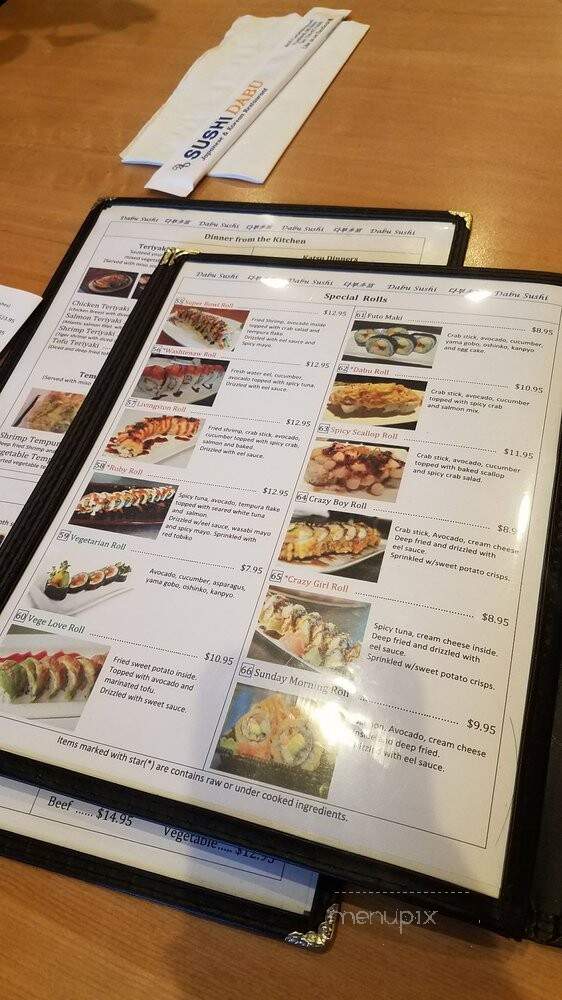 Dabu Japanese Restaurant - Ypsilanti, MI menu_pic