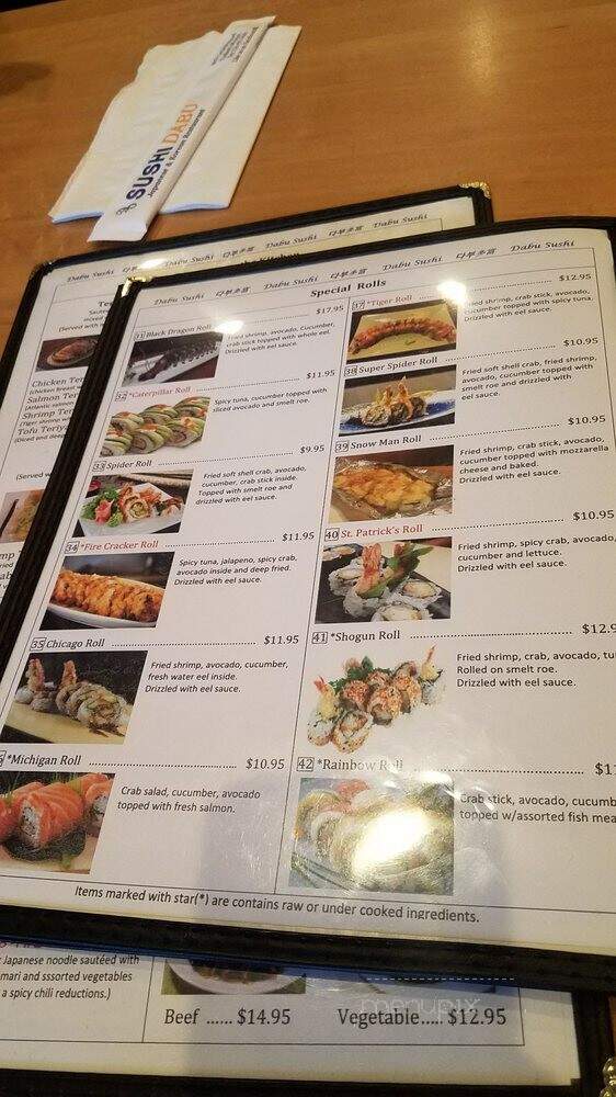 Dabu Japanese Restaurant - Ypsilanti, MI menu_pic