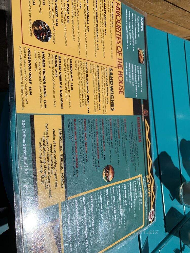 Tooloulou's Bistro Bar - Banff, AB menu_pic