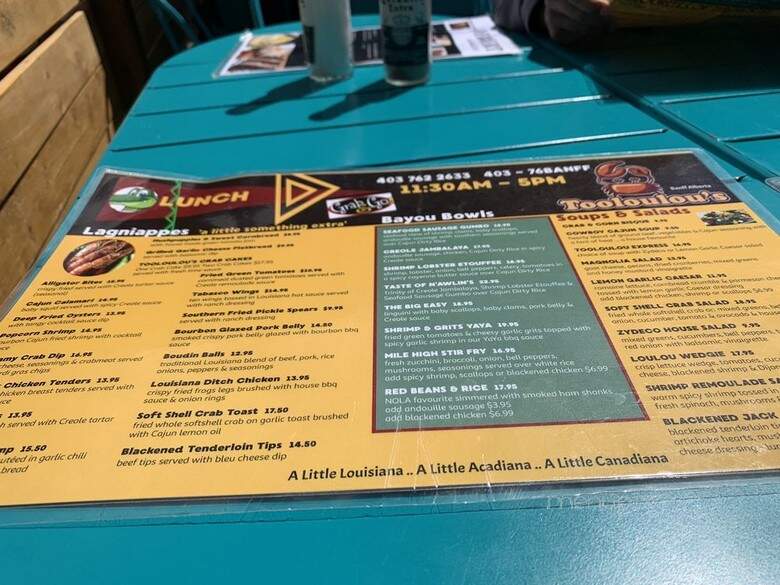 Tooloulou's Bistro Bar - Banff, AB menu_pic