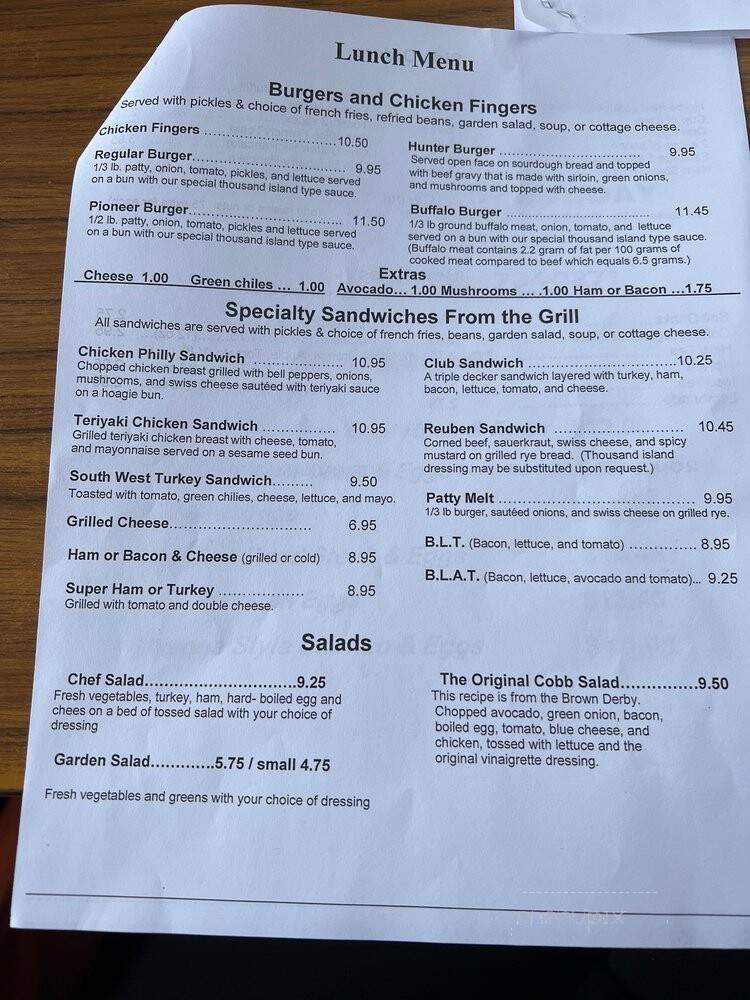 Clearwater Cafe - Wood Buffalo, AB menu_pic