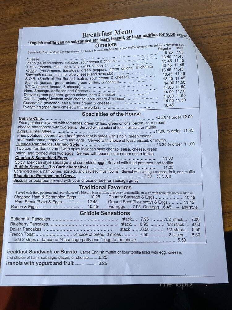 Clearwater Cafe - Wood Buffalo, AB menu_pic