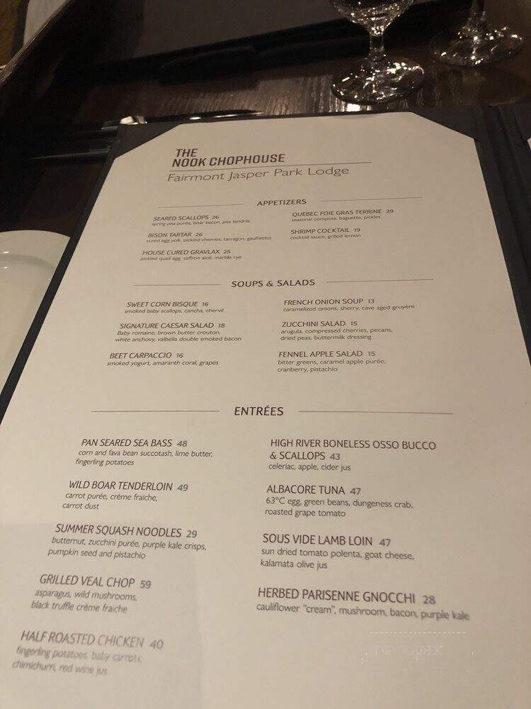 Moose's Nook - Jasper, AB menu_pic