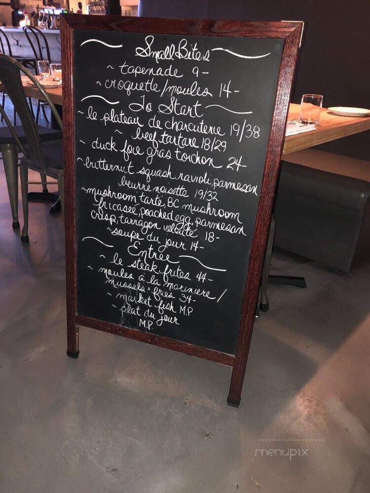 Cassis Bistro - Calgary, AB menu_pic
