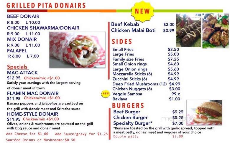 Mac T donair - Edmonton, AB menu_pic