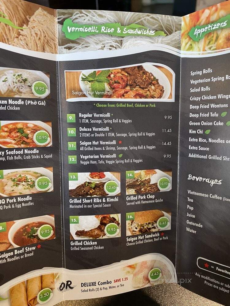Saigon Hut - Edmonton, AB menu_pic