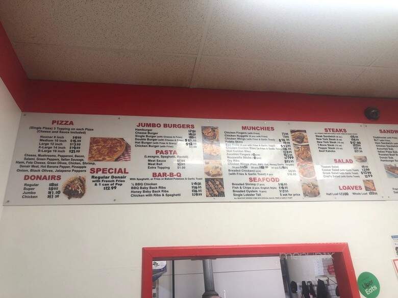 Columbus Pizza Donair - Edmonton, AB menu_pic