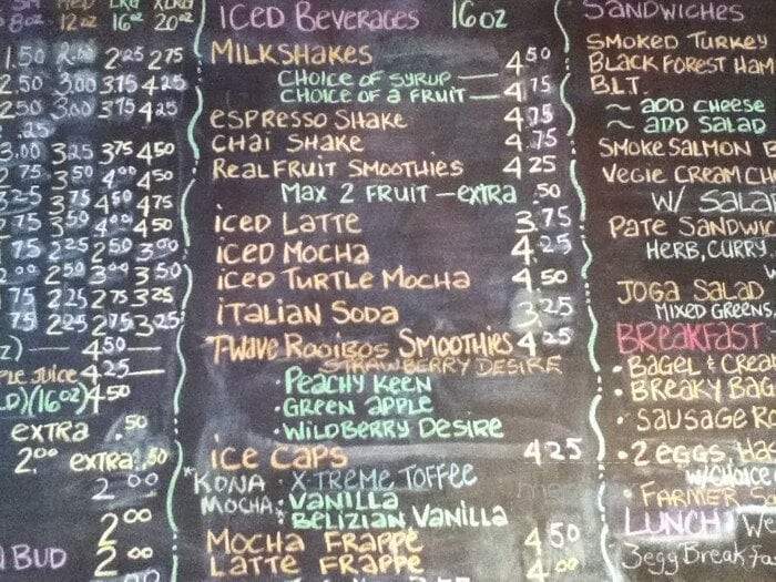 Jogas Espresso Cafe - Grand Forks, BC menu_pic