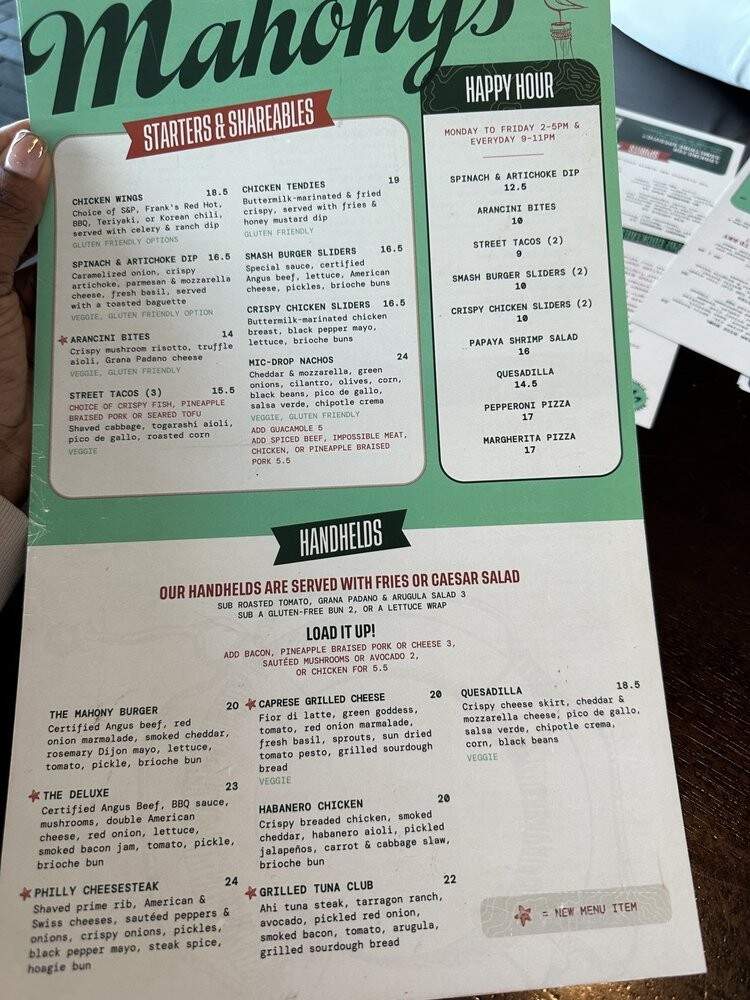 Mahony Sons Public House - Vancouver, BC menu_pic