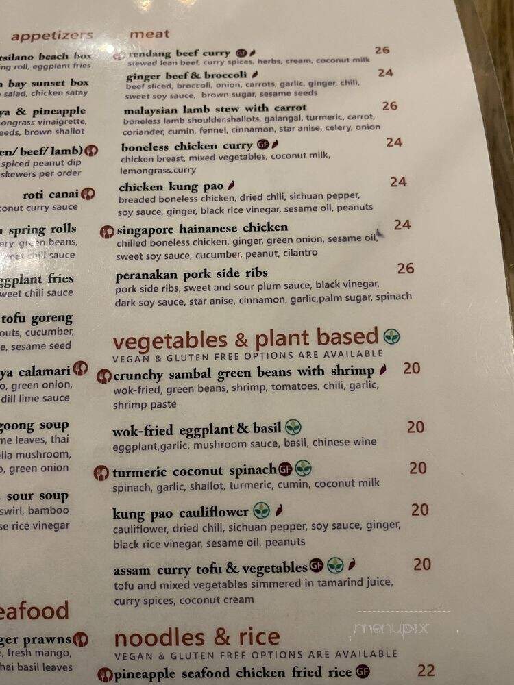 Banana Leaf on Davie - Vancouver, BC menu_pic