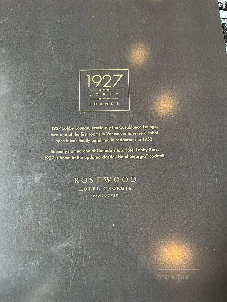 1927 - Vancouver, BC menu_pic