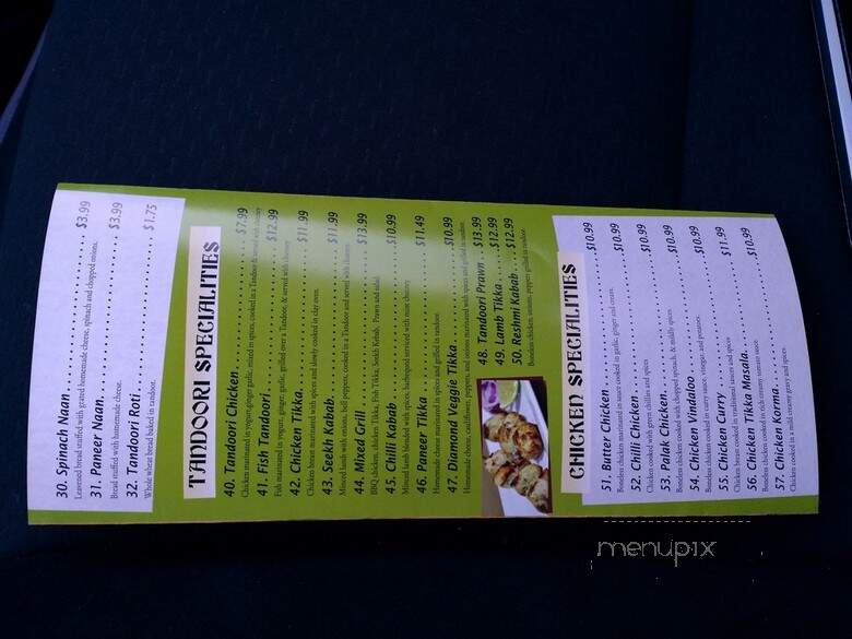 Diamond Sweets Restaurant - Surrey, BC menu_pic