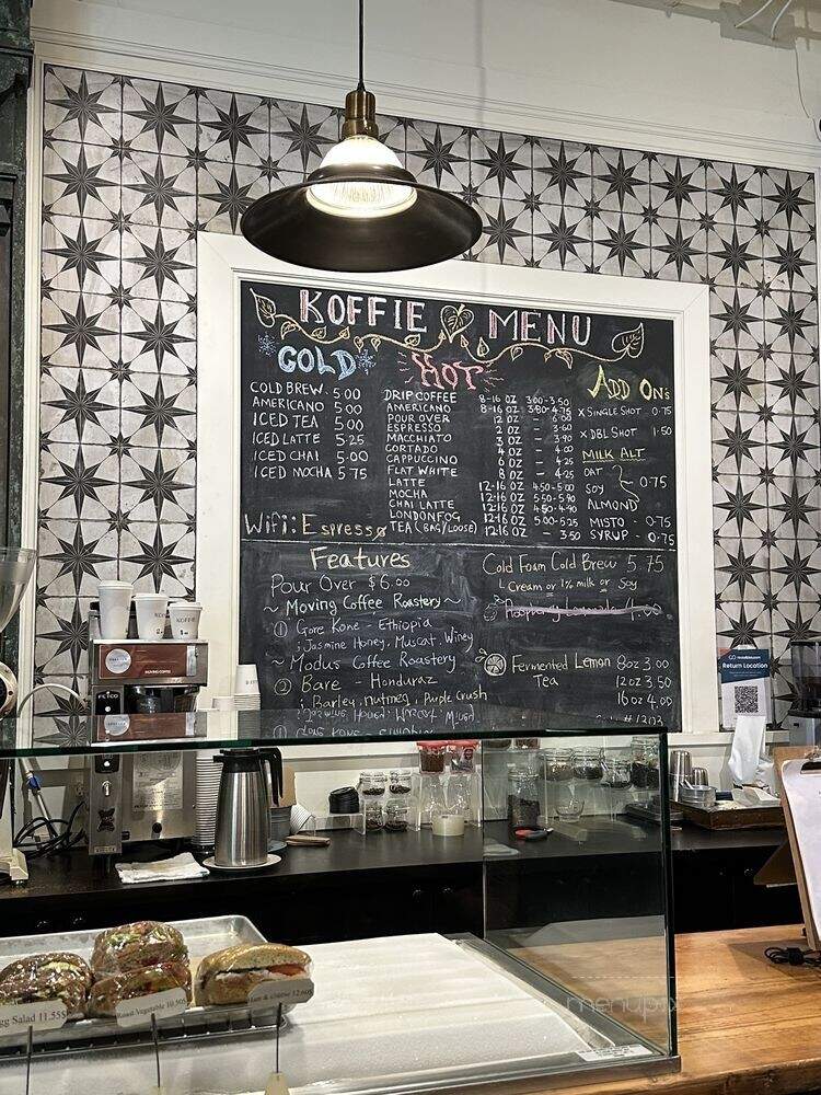 Koffie - Vancouver, BC menu_pic
