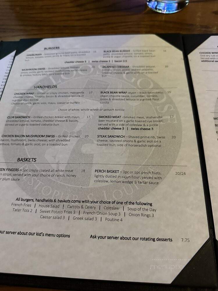 The Loose Goose - Restopub and Lounge - Windsor, ON menu_pic