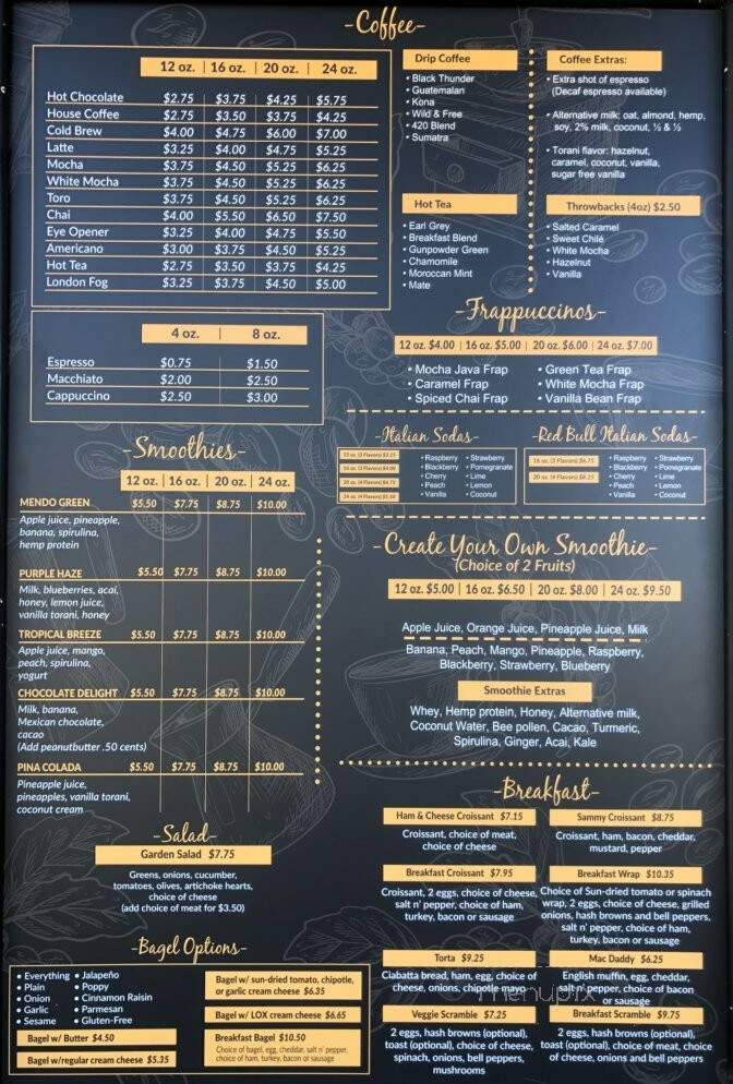 Friend's Coffee - Ottawa, ON menu_pic
