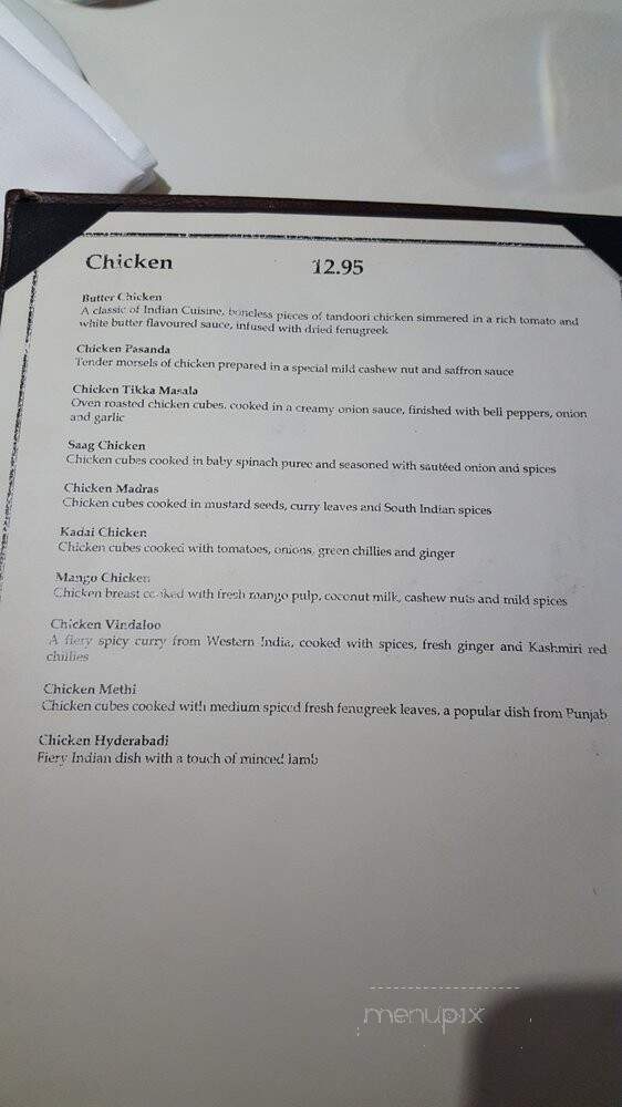 Copper Chimney - Toronto, ON menu_pic