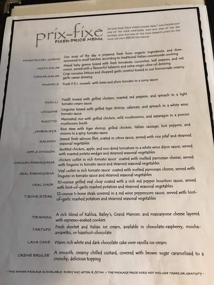 Valens restatants - Toronto, ON menu_pic