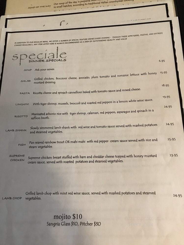 Valens restatants - Toronto, ON menu_pic